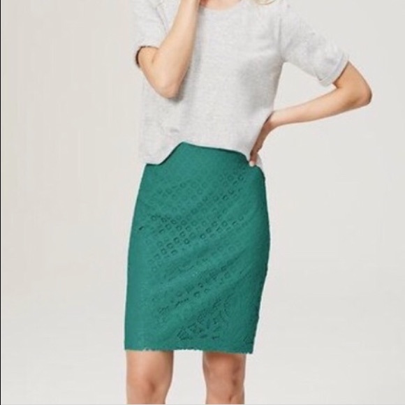 LOFT Dresses & Skirts - Paradise lace pencil skirt
